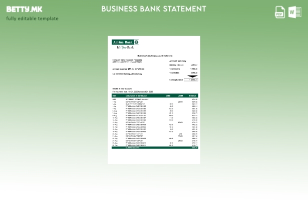 модерен стил на Шри Ланка Амана организација изјава Word и PDF шаблон